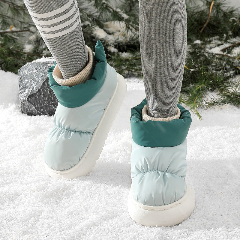 Women's Thick Bottom Down Cloth Snow Boots